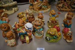 A selection of Pendelfin by Stonecraft including figures performing housework
