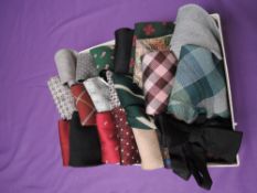A box full of vintage ties, the majority being 1950s and 60s with a few dating either side, Tootal