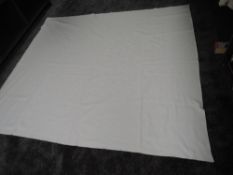 A large antique early 20th century Marseilles bed throw or coverlet, white on white with ornate