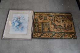 A French style print on board and similar impressionist print