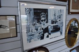 A large poster print for breakfast at Tiffanys