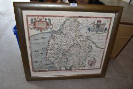 A Saxton's map of Westmorland and Cumbria, dated 1970.