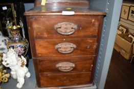 A set of four drawers of small size made in mahogany