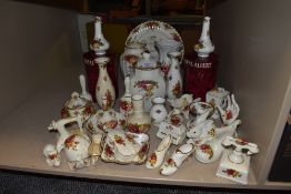 An impressive selection of Old Country Roses and similar ceramics including large lidded jar and