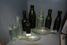 An interesting collection of vintage and antique bottles including those of interest to Lancaster,