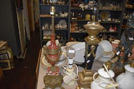 A selection of table or bedside lights including classical designs