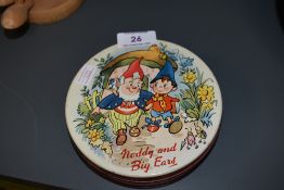 A Huntley and Palmers biscuit tin depicting Noddy and Big Ears
