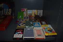 A selection of collectable cards and games