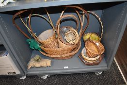 A selection of woven florestry and display baskets
