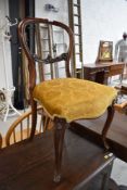 A Victorian mahogany salon chair