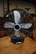 A vintage style electric desk fan