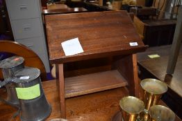 A mahogany book or bible rest with simple Shaker style design