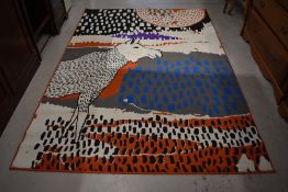 A modern rug, having Llama or Alpaca design, approx. 230 x 160cm