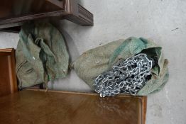 A pair of heavy duty snow chains