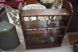 A 19th Century mahogany wall shelf, approx dimensions, width 77cm, height 91cm, depth 24cm