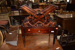 A reproduction mahogany canterbury