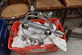 A vintage chrome cluster style light fitting