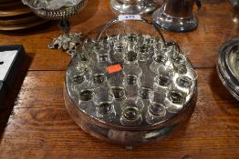 An early 20th century silver plated ecclesiastical communion set, comprising of full set of