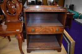 A reproduction mahogany bedside or hall table, width approx. 51cm