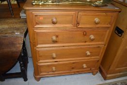 A modern pine chest of two over three drawers, width approx. 92cm height 100cm
