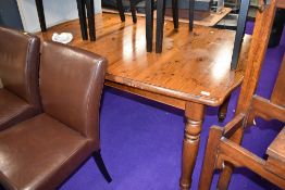 A modern pine dining table