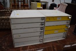 Two sets of Palaset filing drawers