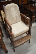 A vintage child's high chair