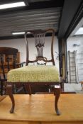 A late 19th/early 20th Century upholstered salon/bedroom chair
