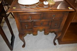 A real nice quality, Titchmarsh and Goodwin or similar reproduction oak lowboy, width approx. 71cm
