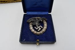 A German WW2 Luftwaffe Observer Badge, marked on reverse, A, in box