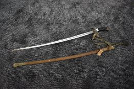 A Prussian Cavalry Troopers Sword model 1889, having angled pistol grip of composite material, steel