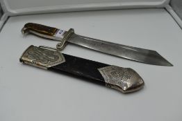 A German RAD (Reichs Arbeit Dienst, Reichs Labour Service) Hewer c1934 with metal scabbard marked
