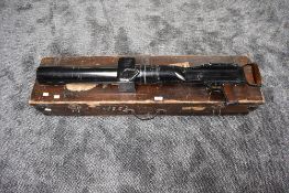 A MK III H265 WW1 Aircraft Reconnaissance Camera in the shape of a Lewis Machine Gun, made by