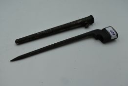 A British WW2 Bayonet, No4 Rifles No4 MK2 C1940, with scabbard