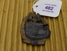A German WW2 Panzer Badge, 75 Actions