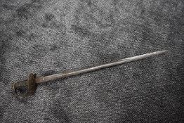 A possible 19th century Officer's sword, 33 inch straight blade, War Department mark on blade, no