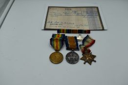 A WW1 1914 Star Trio with 5th Aug 22nd Nov 1914 on clasp to 9840 PTE F Tanner L Pool R