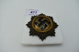 A German Third Reich WW2 War Order of the German Cross in gold