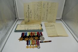 A collection of WW2 Medals, 39-45 Star, Atlantic Star, Africa Star with 42-43 clasp, Italy Star