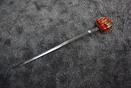 A Reproduction Scottish Broadsword with basket hilt with red cloth lining, wire bound leather grip