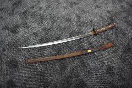 A Possibly WW2 Japanese Katana Sword, blade numbered 30601, in reasonable condition, blade length