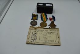 A Trio of WW1 Medals to 22567 PTE A Thacker Bord R, 1914-15 Star, Victory Medal and War Medal