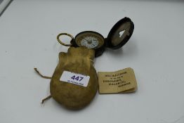 A WW1 1918 Military Compass by S Mordan & Co inscribed to BP Askew RE, with instructions and small