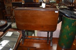 A Victorian mahogany Sutherland table, width approx. 61cm