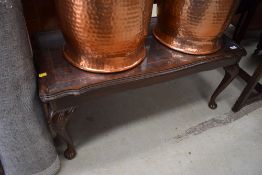 A reproduction coffee table