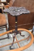 A George III dishtop tripod with 5 holders for hors douvre or oyster dishes perhaps, having