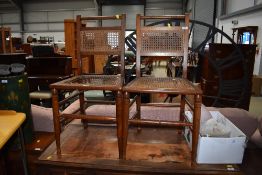 A pair of late Victorian mahogany bedroom chairs