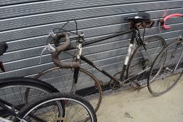 A vintage road race bicycle by Pennine Cycles or Bradford with Unica seat