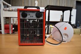 Two electric fan heaters