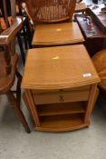 A pair of light oak bedside or lounge cabinets approx 50 tall